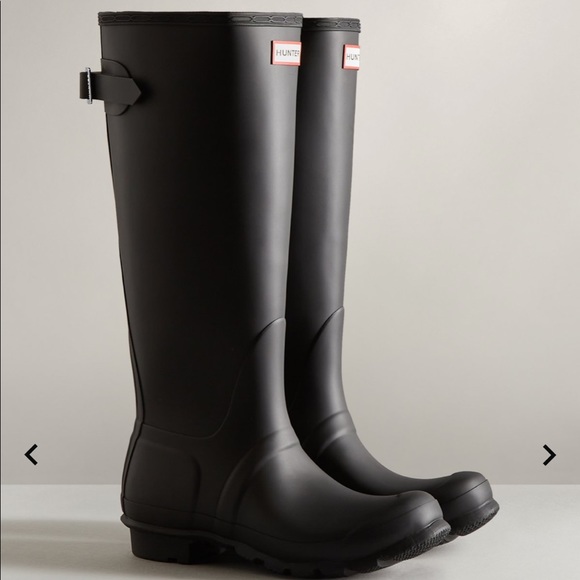 Hunter Shoes - Hunter Boots- Women's Tall Back Adjustable Rain Boots